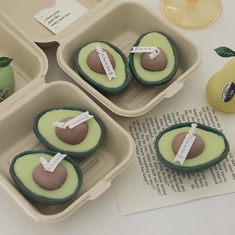 Diy Handmade Cute Avocado Scented Candles