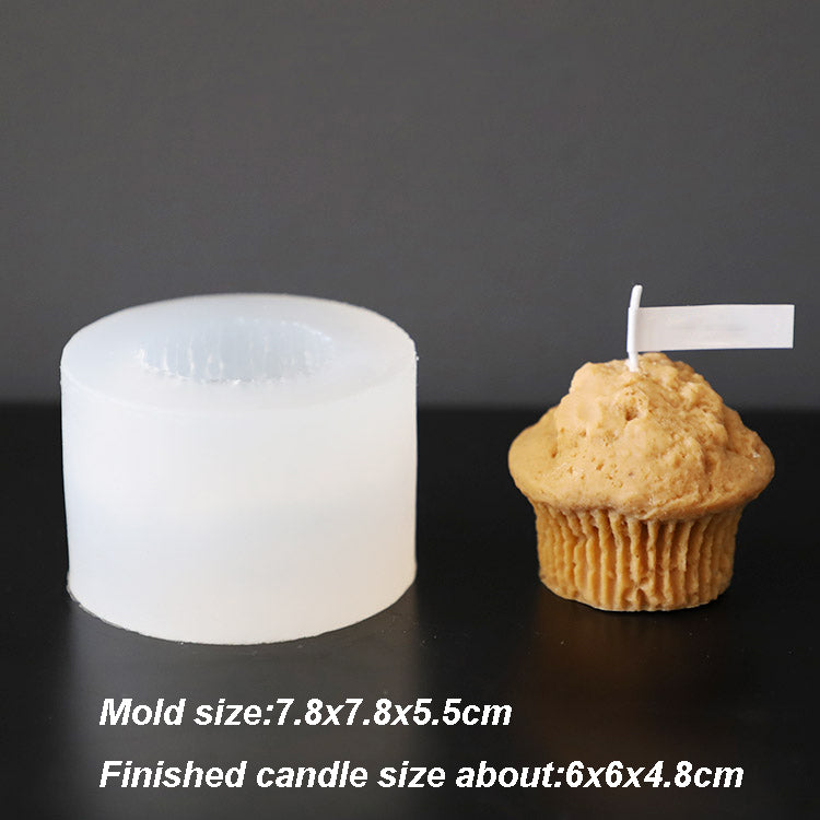 Muffin Cake DIY Aromatherapy Gypsum Candle Silicone Mold