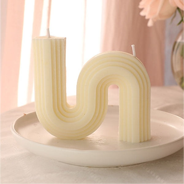 Home decorative candle U-Shaped geometric scented candles