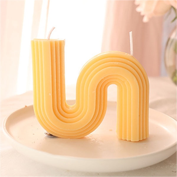 Home decorative candle U-Shaped geometric scented candles