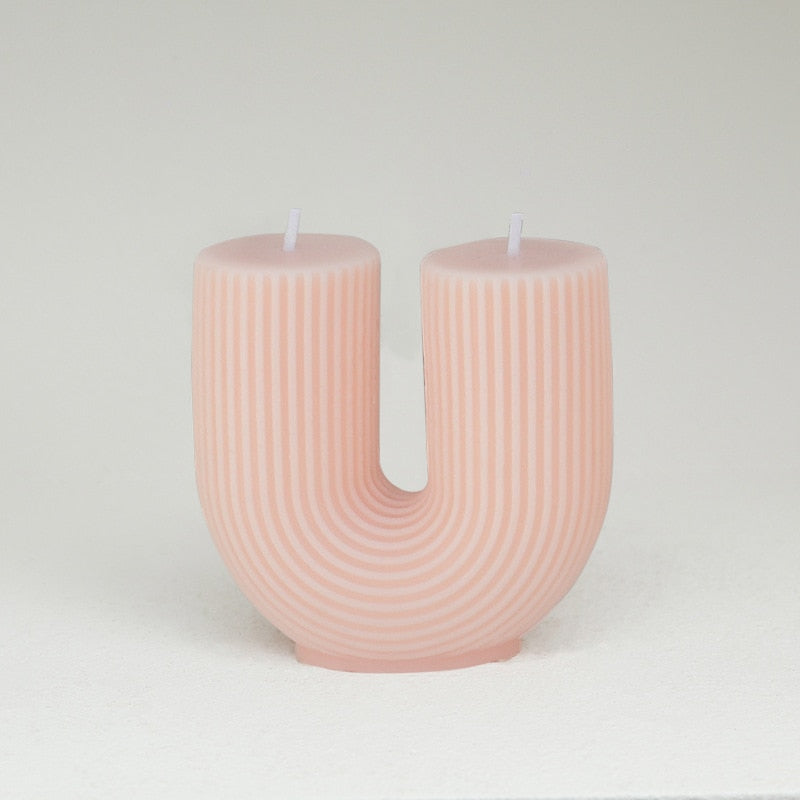 Home decorative candle U-Shaped geometric scented candles