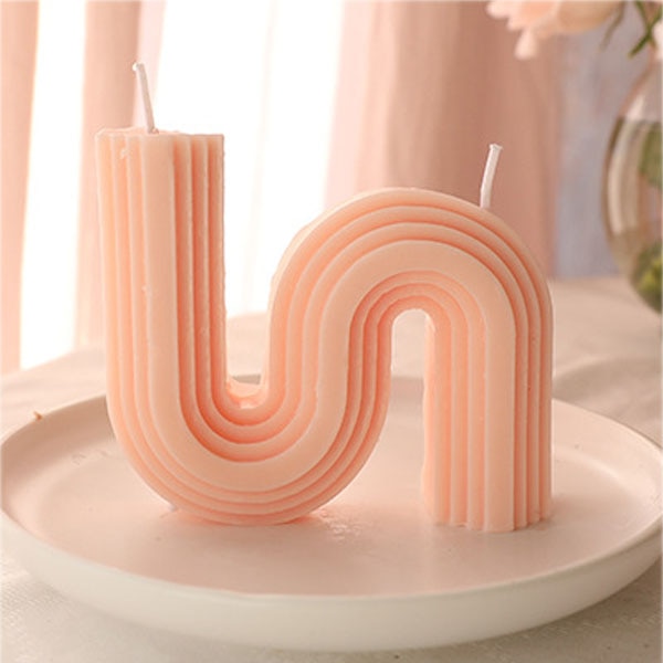 Home decorative candle U-Shaped geometric scented candles