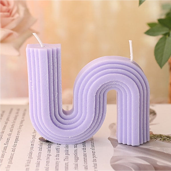 Home decorative candle U-Shaped geometric scented candles